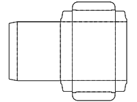 サック箱（展開図）