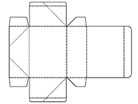 四隅貼箱（展開図）