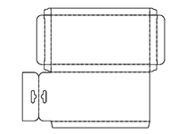 吊り下げ用ヘッダー付箱（展開図）