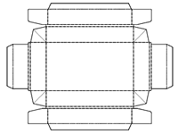 蓋・身 式組立て箱（展開図）