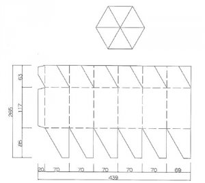 六角形箱（展開図）