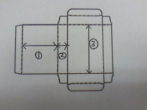 化粧箱の展開図　その１　サイド貼りの箱２種